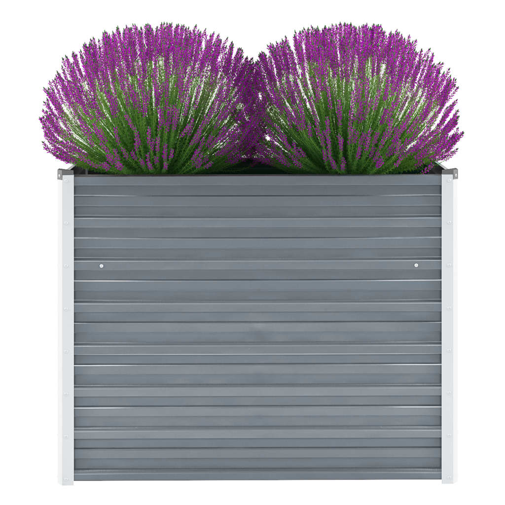 Letto Rialzato Giardino In Acciaio Zincato 100x40x77 Cm Grigio