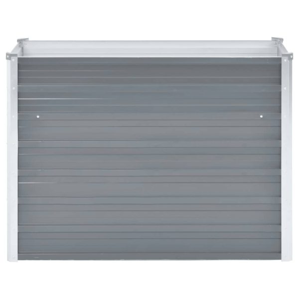 Letto Rialzato Giardino In Acciaio Zincato 100x40x77 Cm Grigio - Image 3