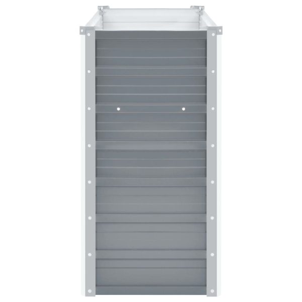 Letto Rialzato Giardino In Acciaio Zincato 100x40x77 Cm Grigio - Image 4