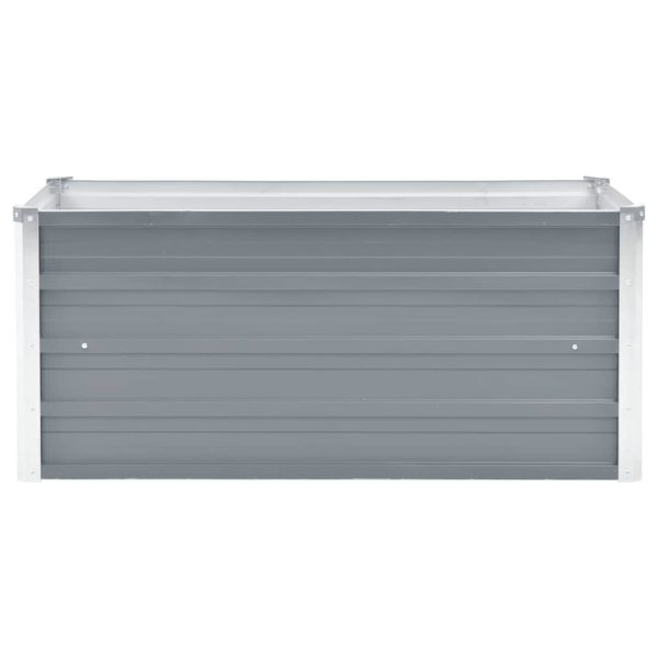 Letto Rialzato Giardino In Acciaio Zincato 100x40x45 Cm Grigio - Image 3