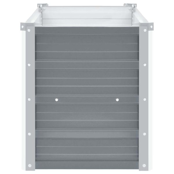 Letto Rialzato Giardino In Acciaio Zincato 100x40x45 Cm Grigio - Image 4