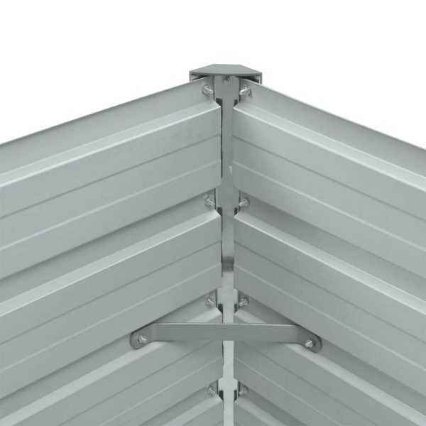 Letto Rialzato Giardino In Acciaio Zincato 100x40x45 Cm Grigio - Image 6