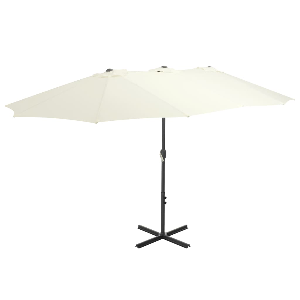 Ombrellone Da Esterni Con Palo In Alluminio 460x270 Cm Sabbia