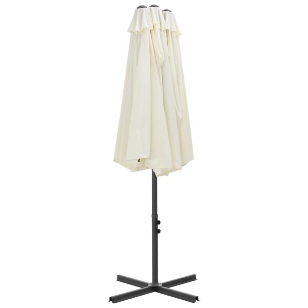 Ombrellone Da Esterni Con Palo In Alluminio 460x270 Cm Sabbia - Image 6