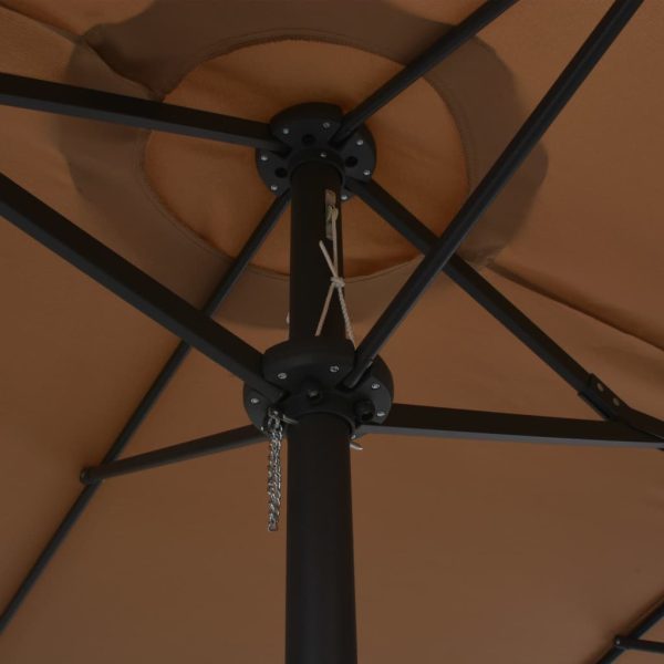 Ombrellone Da Esterni Con Palo In Alluminio 460x270 Cm Tortora - Image 6