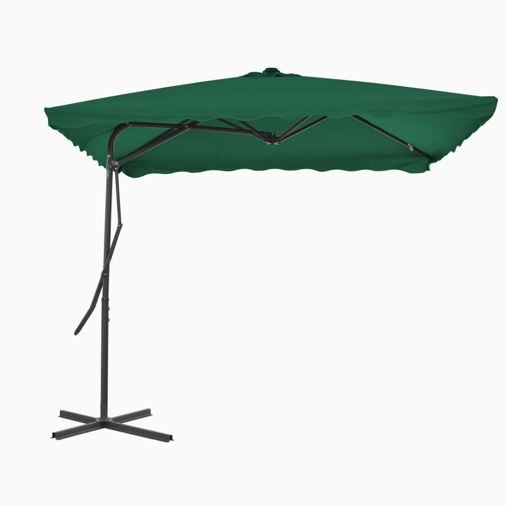 Ombrellone Da Esterni Con Palo In Acciaio 250x250 Cm Verde