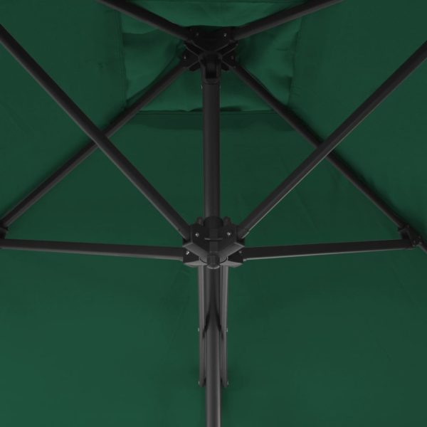 Ombrellone Da Esterni Con Palo In Acciaio 250x250 Cm Verde - Image 4
