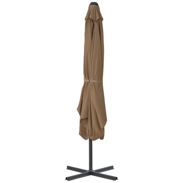 Ombrellone Da Esterni Con Palo In Acciaio 250x250cm Tortora - Image 4