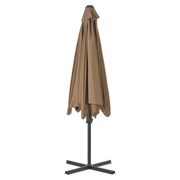 Ombrellone Da Esterni Con Palo In Acciaio 300 Cm Grigio Talpa - Image 4