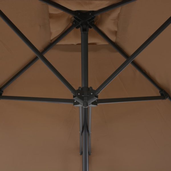Ombrellone Da Esterni Con Palo In Acciaio 300 Cm Grigio Talpa - Image 5