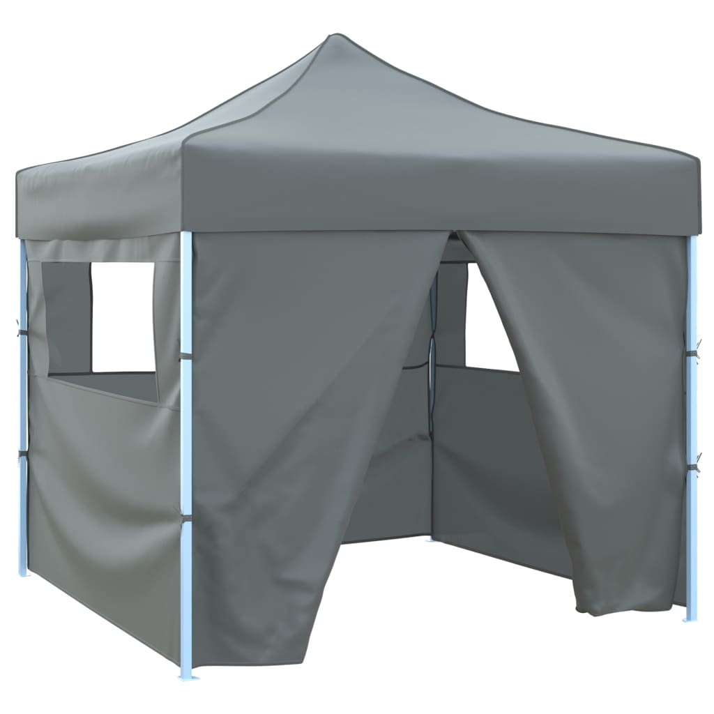 Tendone Per Feste Pieghevole PoP-Up Con 4 Pareti 3x3m Antracite