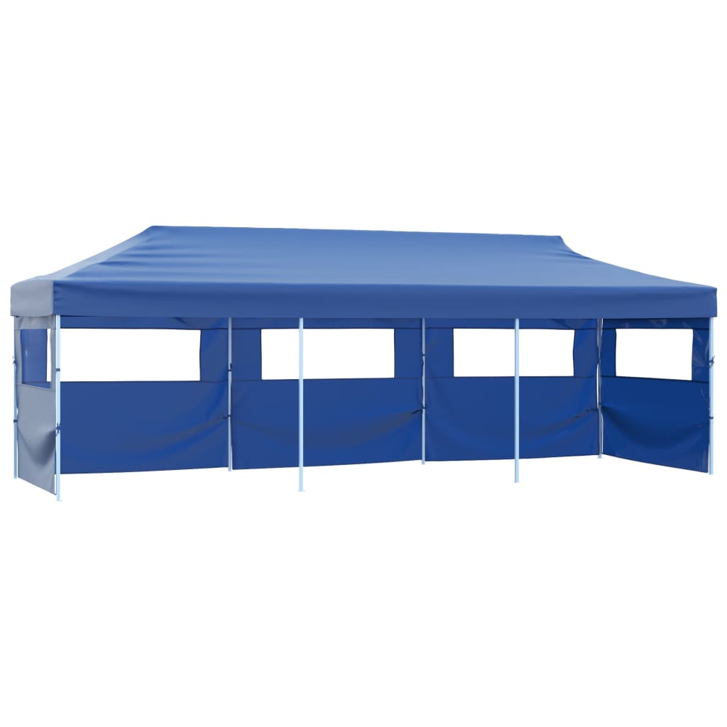 Tenda Pieghevole PoP-Up Con 5 Pareti Laterali 3x9 M Blu