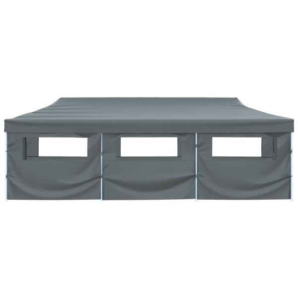 Tenda Pieghevole PoP-Up Con 8 Pareti Laterali 3x9 M Antracite - Image 3