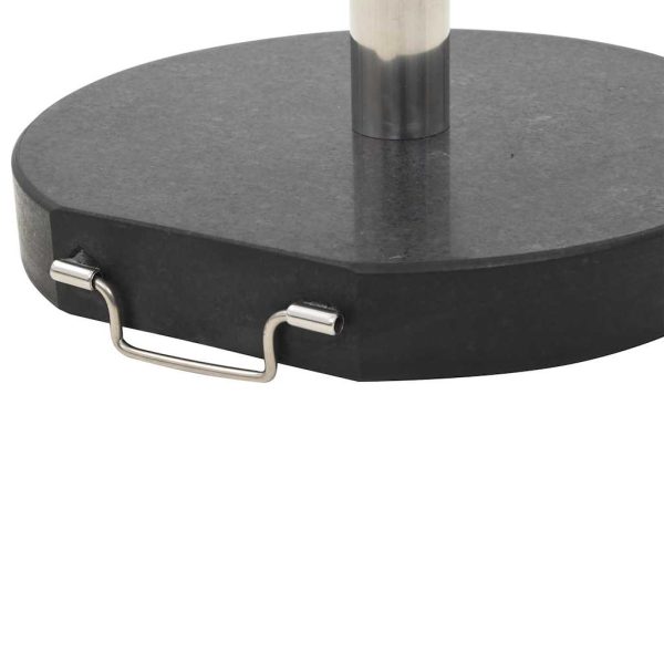 Base Per Ombrellone In Granito 28,5 Kg Circolare Nera - Image 6
