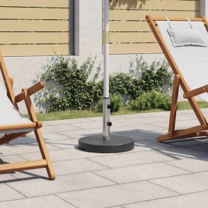 Base Per Parasole Circolare In Granito Nera 20 kg