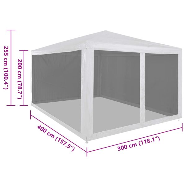 Tenda Per Feste Con 4 Pareti In Rete 4x3 M - Image 6