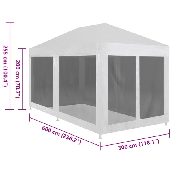 Tenda Per Feste Con 6 Pareti In Rete 6x3 M - Image 5
