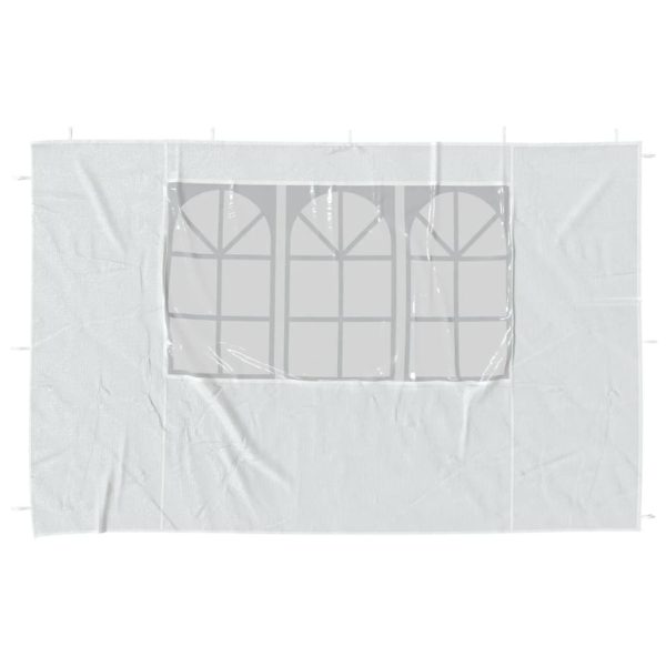 Parete Per Tendostruttura In Pe  2pz Con Finestra Bianco - Image 3