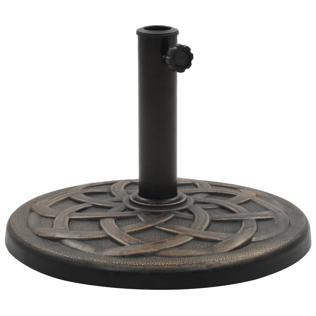 Base Per Parasole Rotonda In Poliresina 19 Kg Bronzo