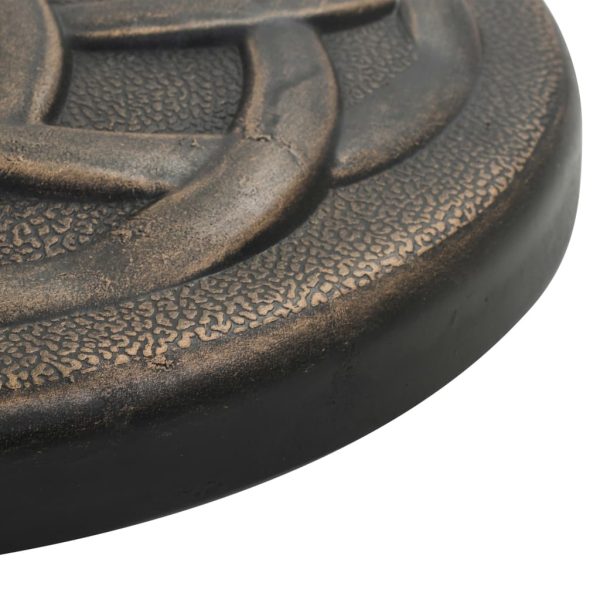 Base Per Parasole Rotonda In Poliresina 19 Kg Bronzo - Image 4