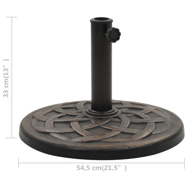Base Per Parasole Rotonda In Poliresina 19 Kg Bronzo - Image 6