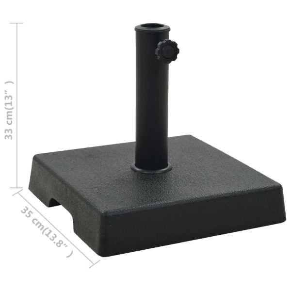 Base Per Parasole Quadrata In Poliresina 8 Kg Nera - Image 6
