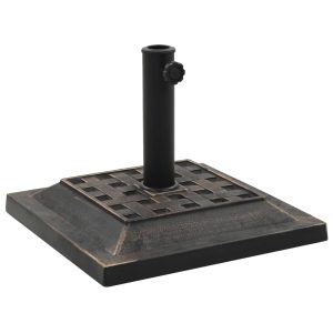 Base Per Parasole Quadrata In Poliresina 12 Kg Bronzo