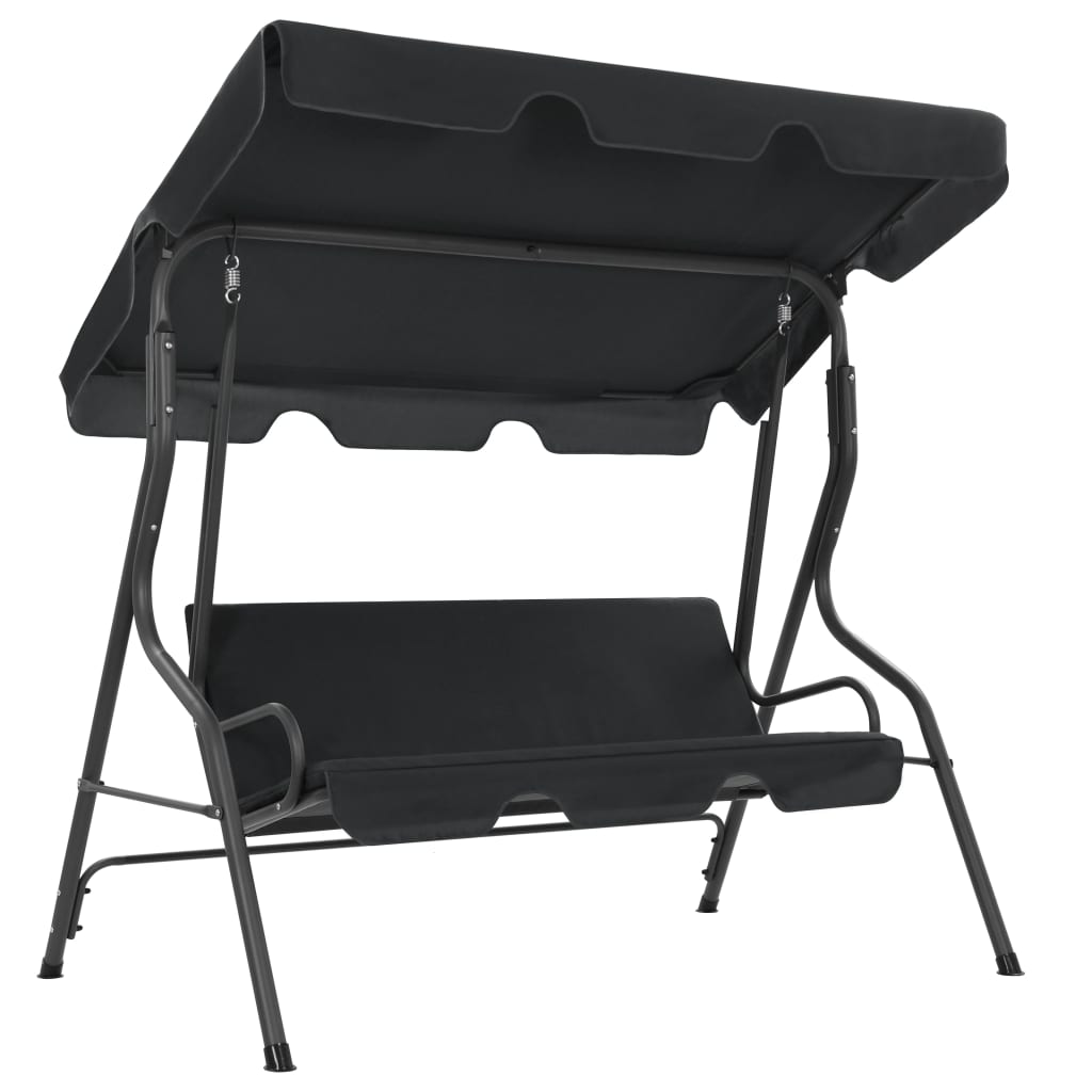 Panchina A Dondolo Da Giardino Antracite 170x110x153 cm