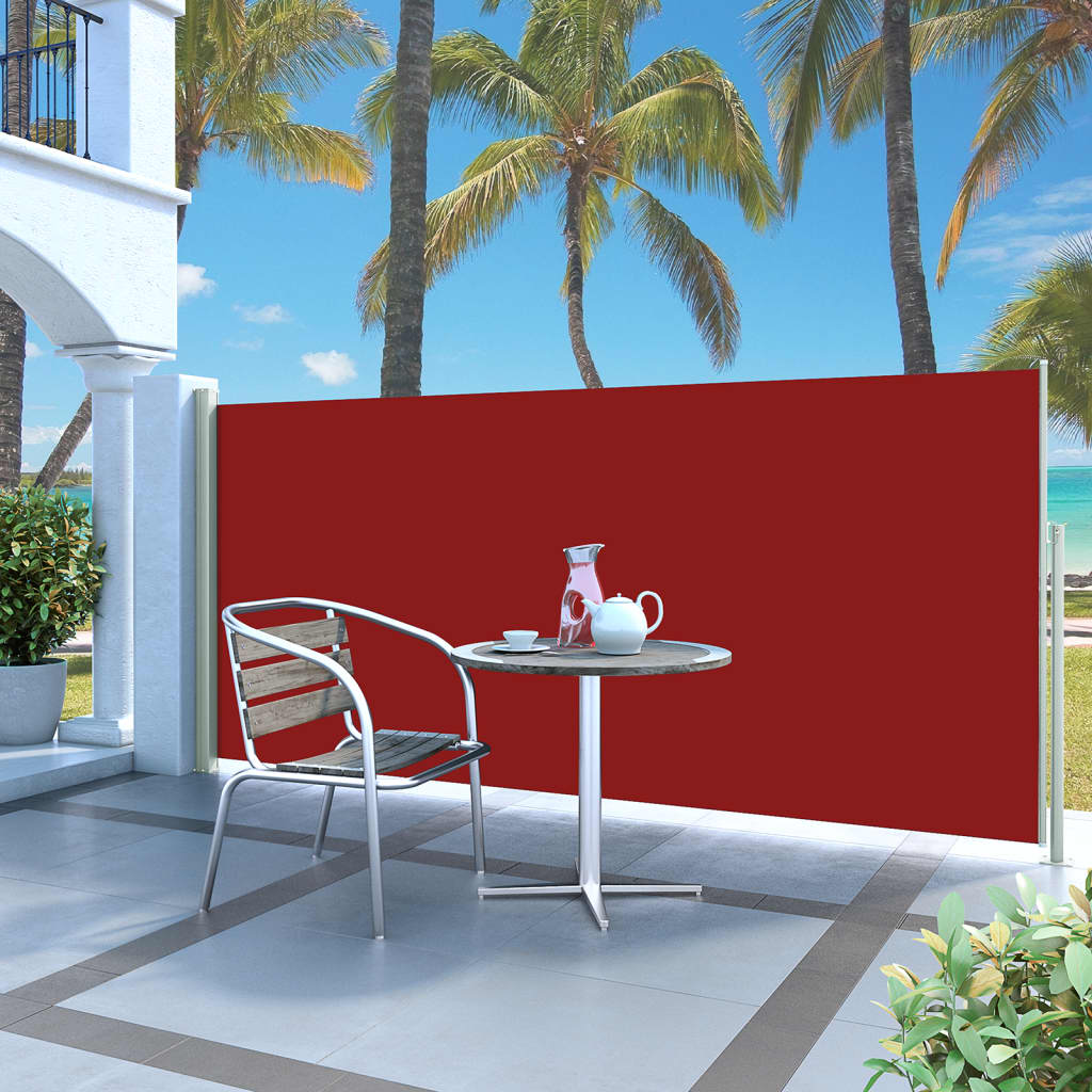 Tenda Da Sole Laterale Retrattile 140 X 300 Cm Rossa