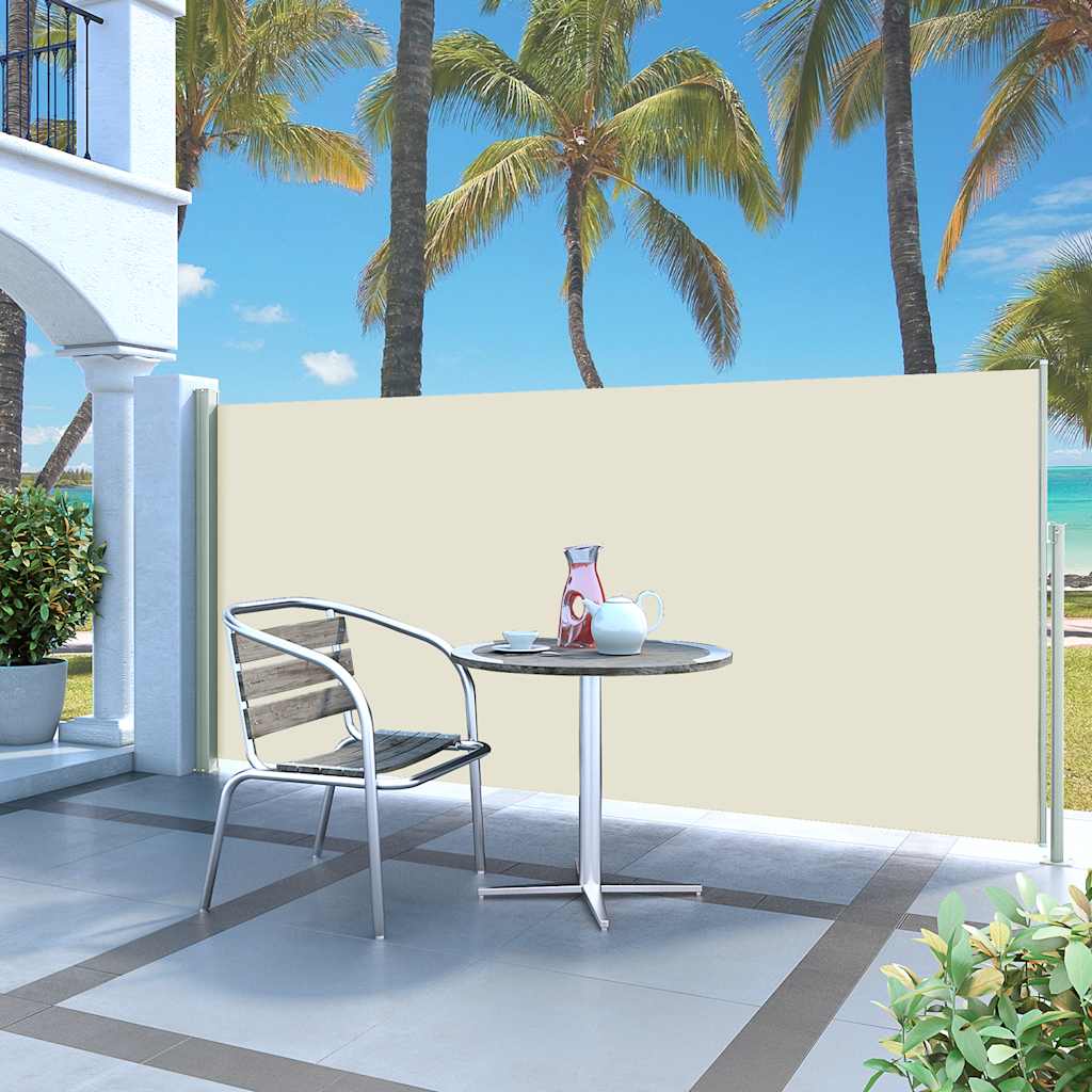 Tenda Da Sole Laterale Retrattile 120 X 300 Cm Crema