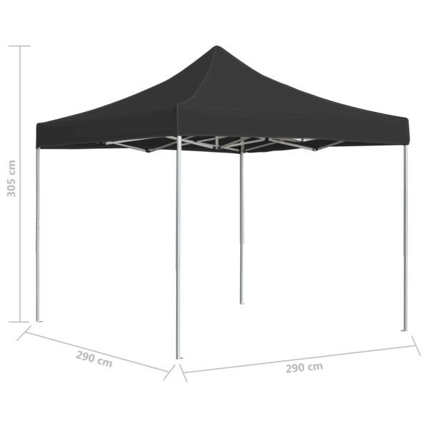 Gazebo Professionale Pieghevole In Alluminio 3x3 M Antracite - Image 6
