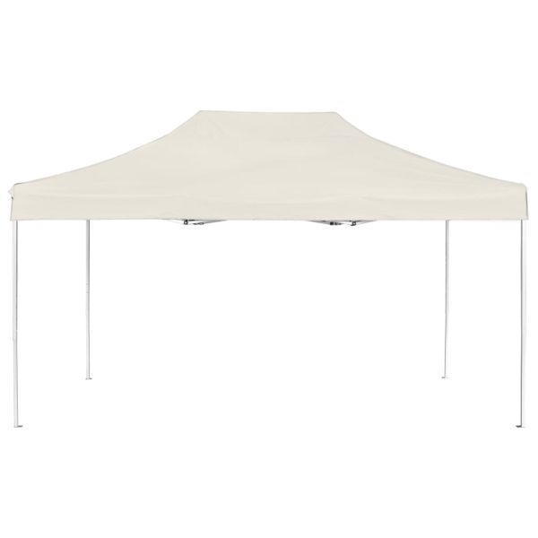 Gazebo Professionale Pieghevole In Alluminio 4,5x3 M Crema - Image 3