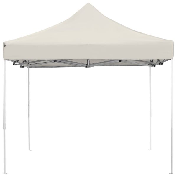 Gazebo Professionale Pieghevole In Alluminio 4,5x3 M Crema - Image 4
