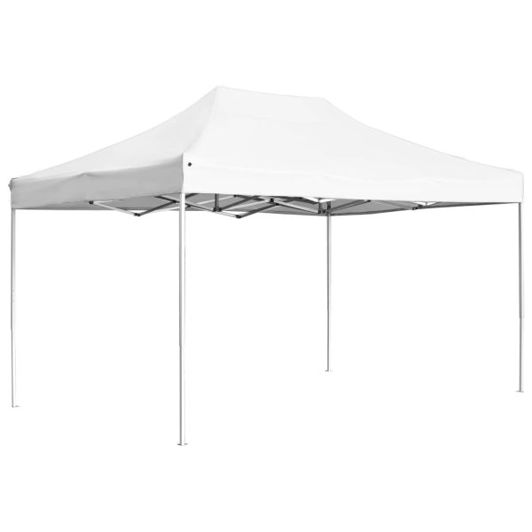 Gazebo Professionale Pieghevole Alluminio 4,5x3 M Bianco