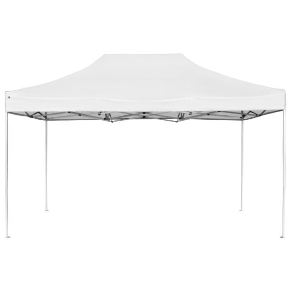 Gazebo Professionale Pieghevole Alluminio 4,5x3 M Bianco - Image 2