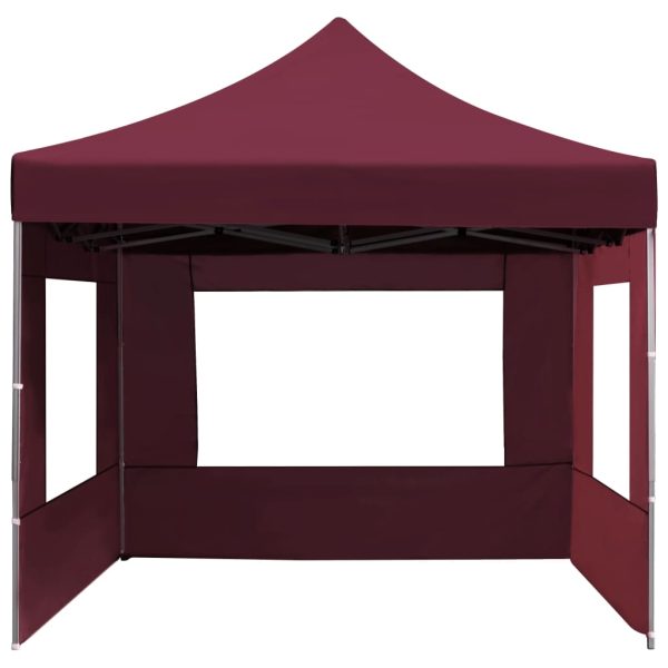 Gazebo Professionale Pieghevole Alluminio Pareti 4,5x3m Rosso - Image 5