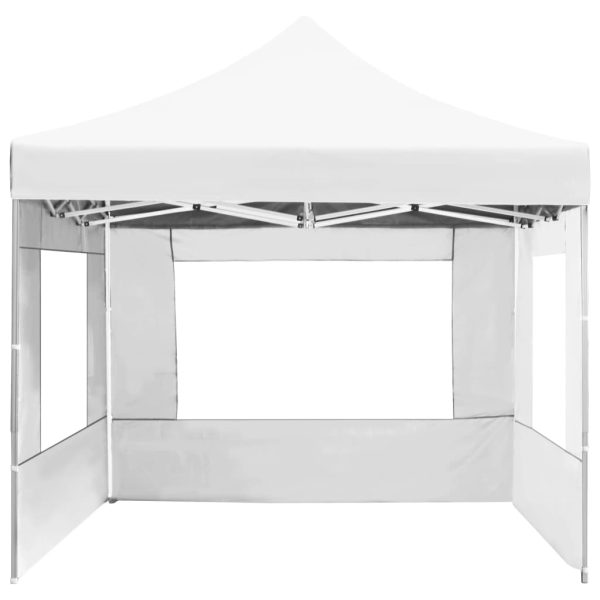 Gazebo Professionale Pieghevole Alluminio Pareti 4,5x3m Bianco - Image 5