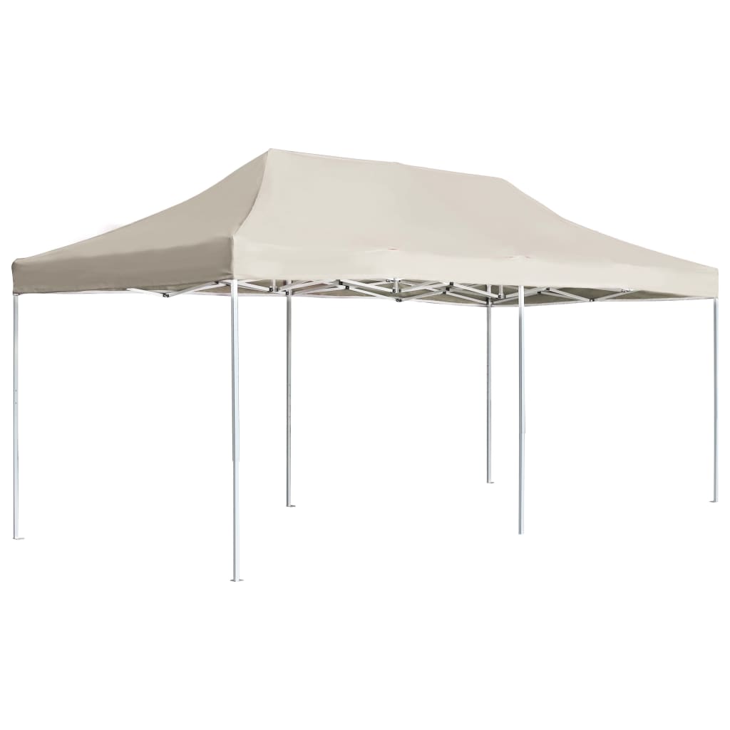 Gazebo Professionale Pieghevole In Alluminio 6x3 M Crema