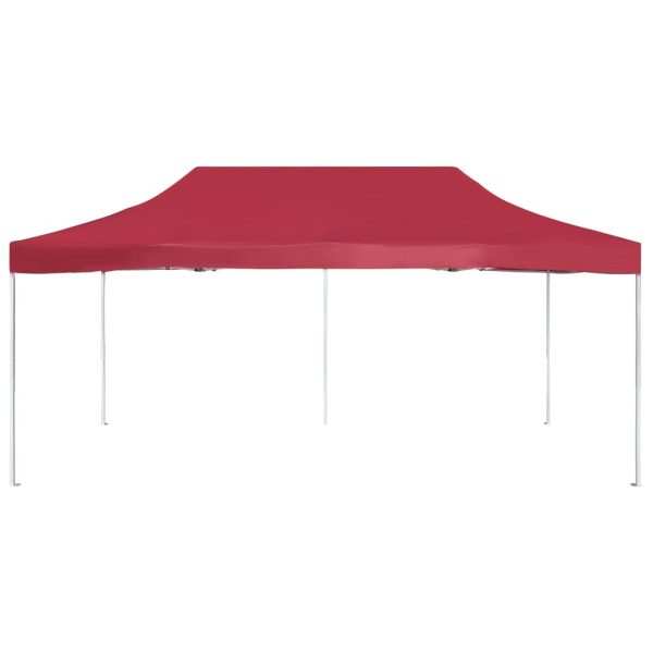 Gazebo Professionale Pieghevole In Alluminio 6x3 M Rosso Vino - Image 3