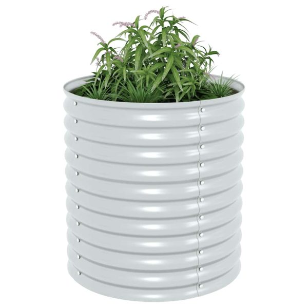 Letto Rialzato Giardino 80x80x81 Cm In Acciaio Zincato Argento - Image 4