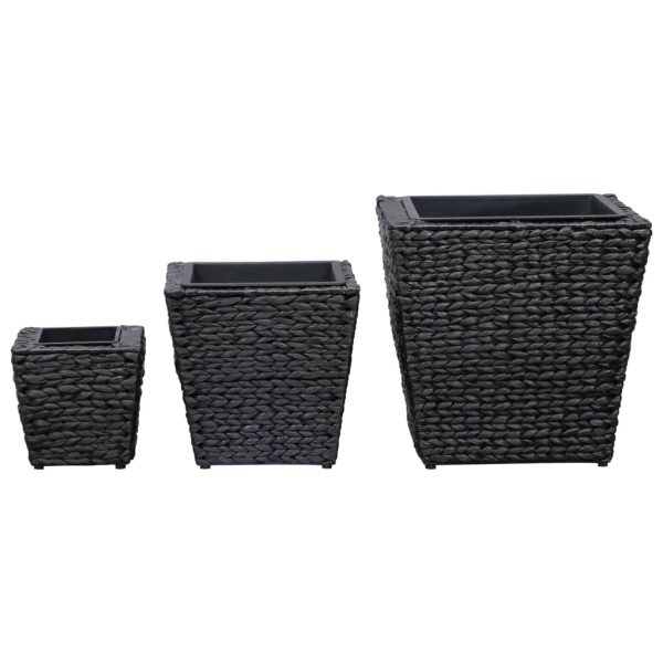 Letti Rialzati 3 Pz In Giacinto Intrecciato Nero - Image 3