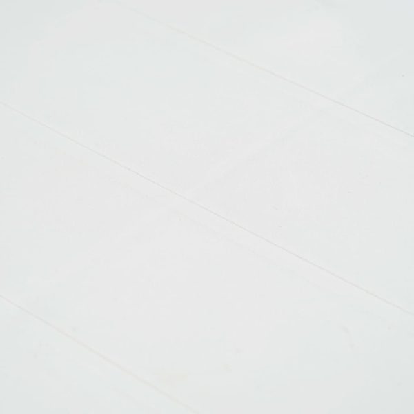 Tavolo Da Giardino Bianco 150x90x72 Cm In Plastica Stile Rattan - Image 4