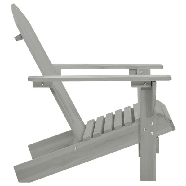 Sedia Da Giardino In Legno Grigio - Image 3