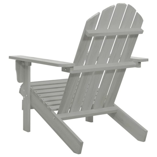 Sedia Da Giardino In Legno Grigio - Image 4