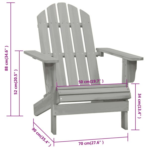 Sedia Da Giardino In Legno Grigio - Image 6