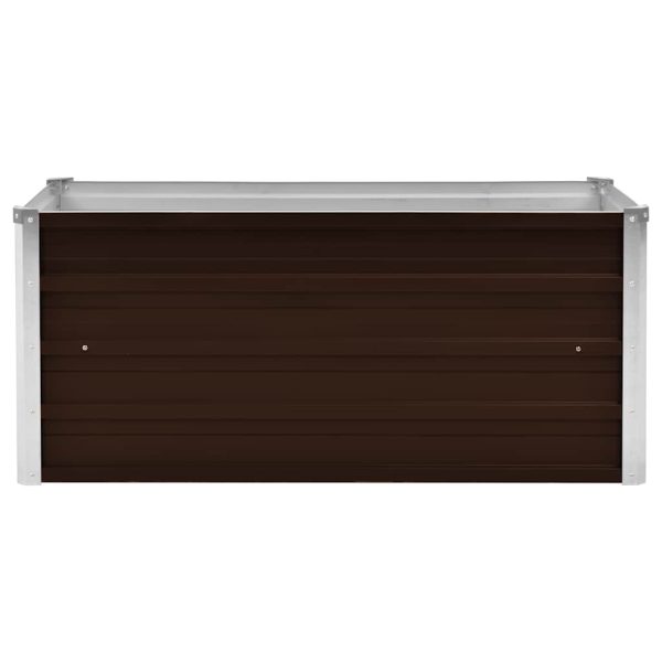 Letto Rialzato Giardino Marrone 100x40x45 Cm In Acciaio Zincato - Image 4