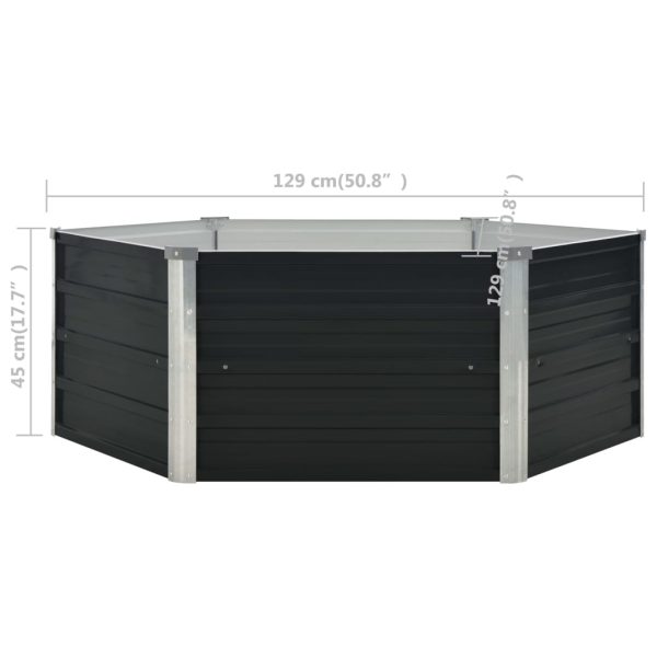 Fioriera Antracite 129x129x45 Cm In Acciaio Zincato - Image 6