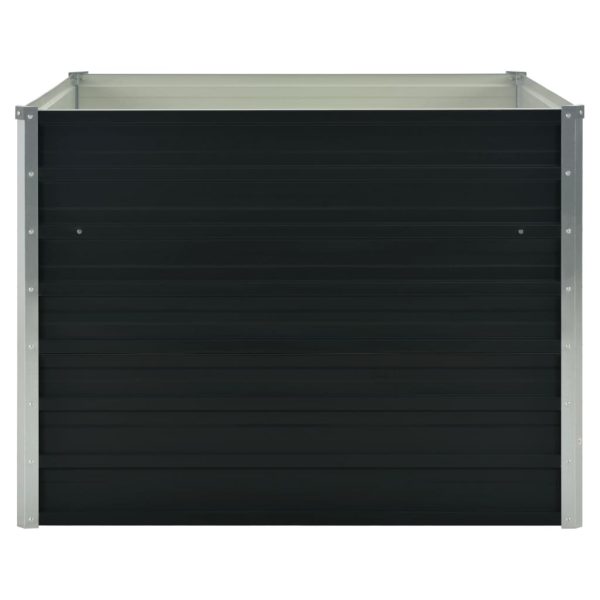 Fioriera Rialzata Antracite 100x100x77 Cm In Acciaio Zincato - Image 3