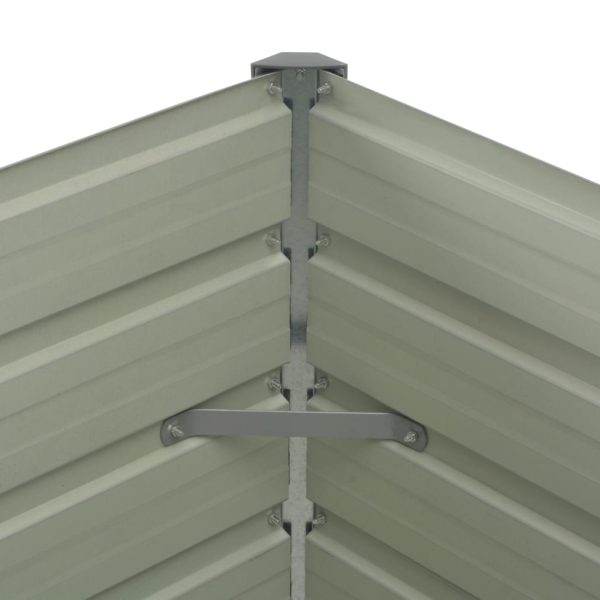 Fioriera Rialzata Antracite 100x100x77 Cm In Acciaio Zincato - Image 4