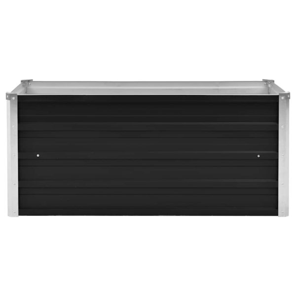 Fioriera Per Giardino Antracite 100x40x45 Cm In Acciaio Zincato - Image 4